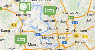Niederrhein.de presenteert u op volgende overzichtskaart alles rond Niederrhein.
